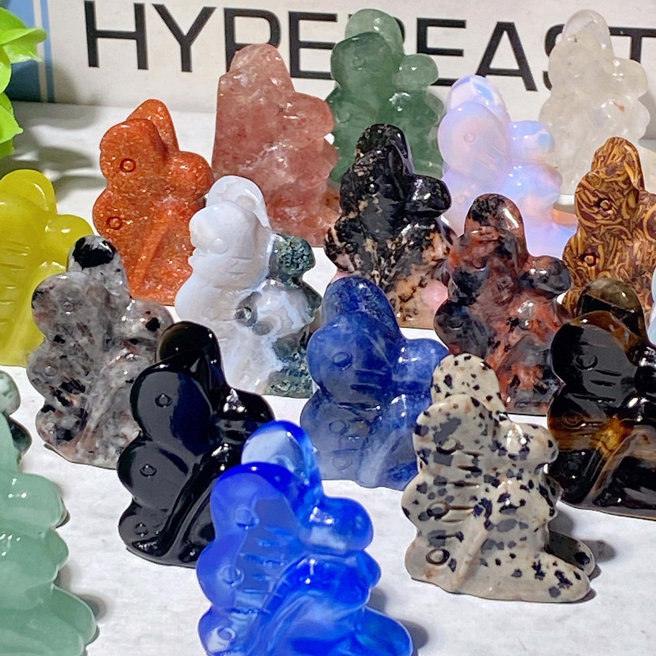 1.2 inch Mixed Crystal Butterfly Fairy Carving for Healing