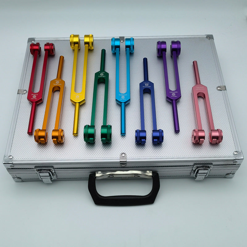 7pc Chakra Tuning Fork Set for Alignment and Sound Practice