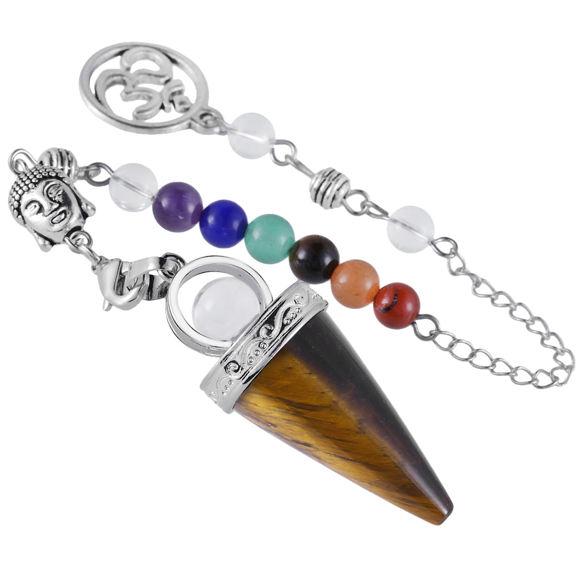 Tiger's Eye Crystal Pendulum for Courage & Insight