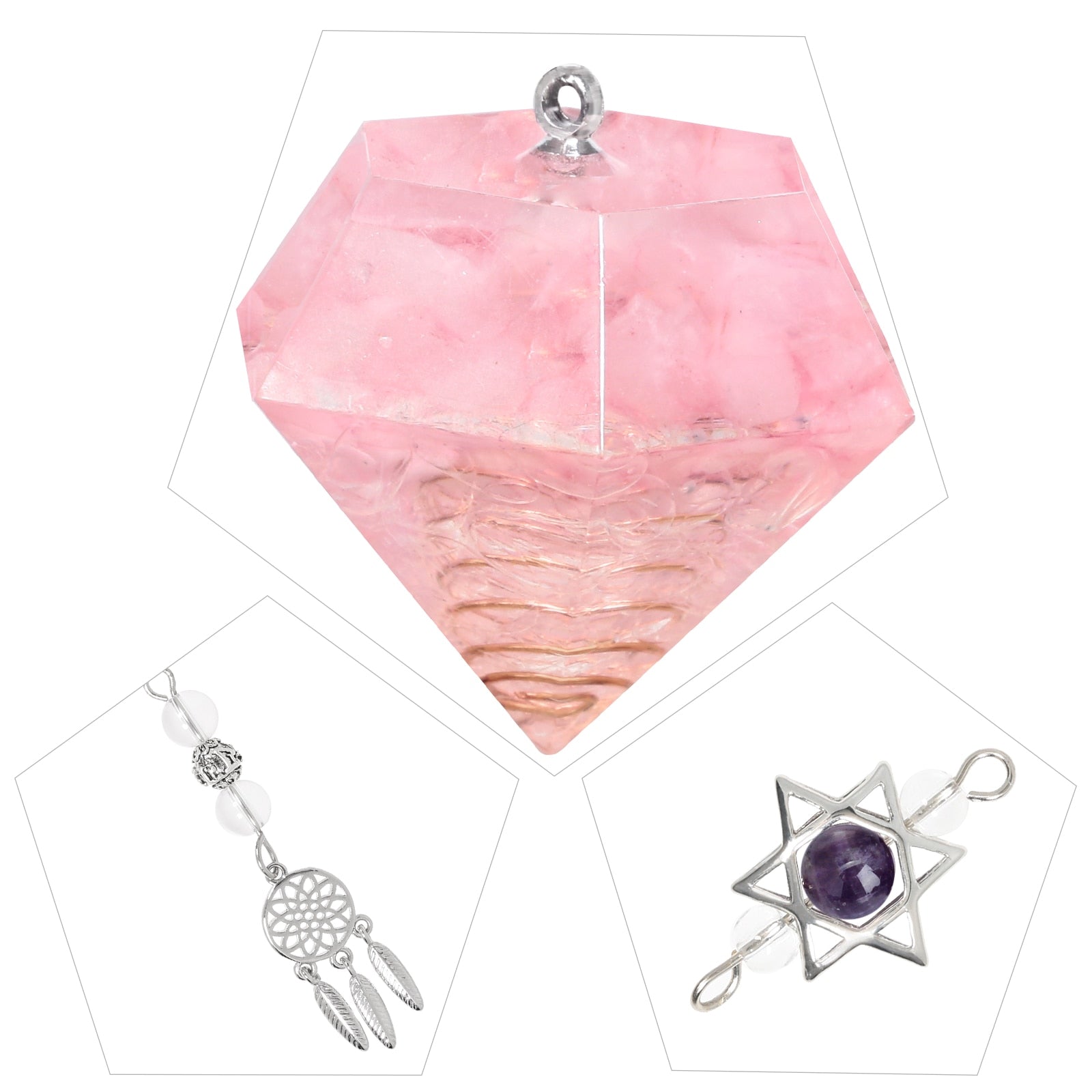 Amethyst Star of David Crystal Pendulum