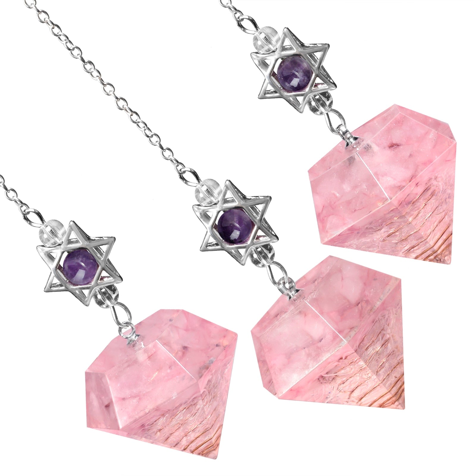 Amethyst Star of David Crystal Pendulum