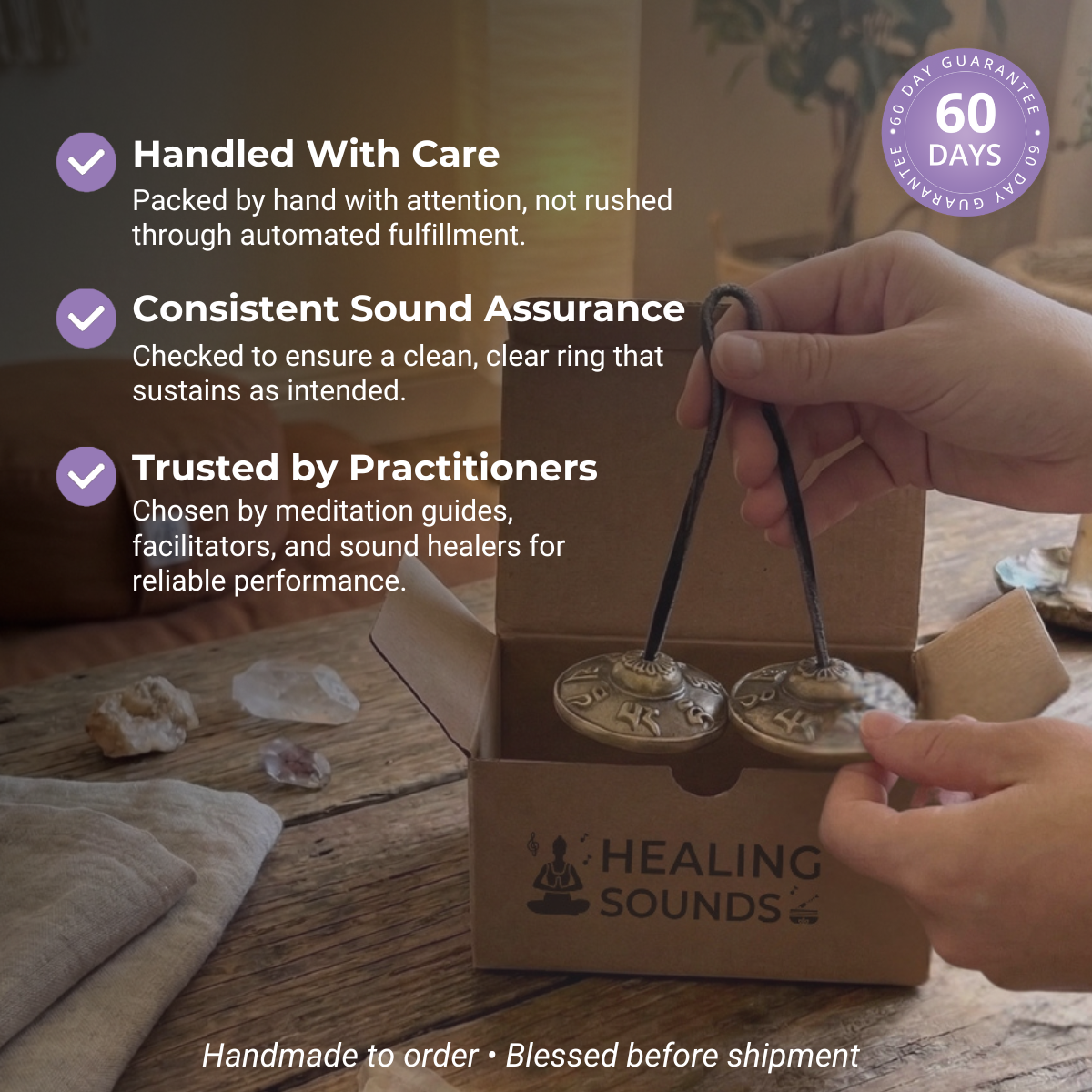 Copper Tibetan Tingsha Bell for Luck and Meditation