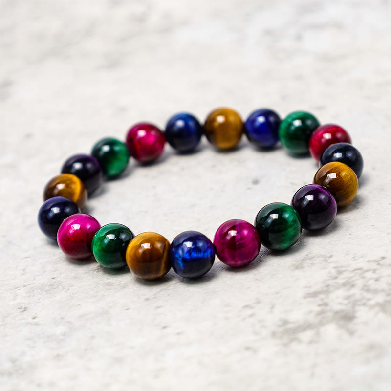 10mm Tiger Eye Courage Bracelet for Strength & Confidence