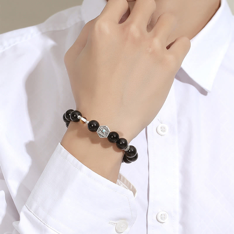 8mm Black Obsidian Tiger Eye Purification Bracelet