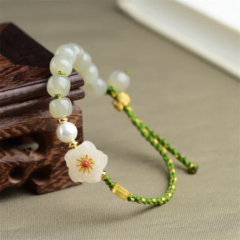 Hetian Jade Luck Charm Bracelet | 925 Silver Unisex