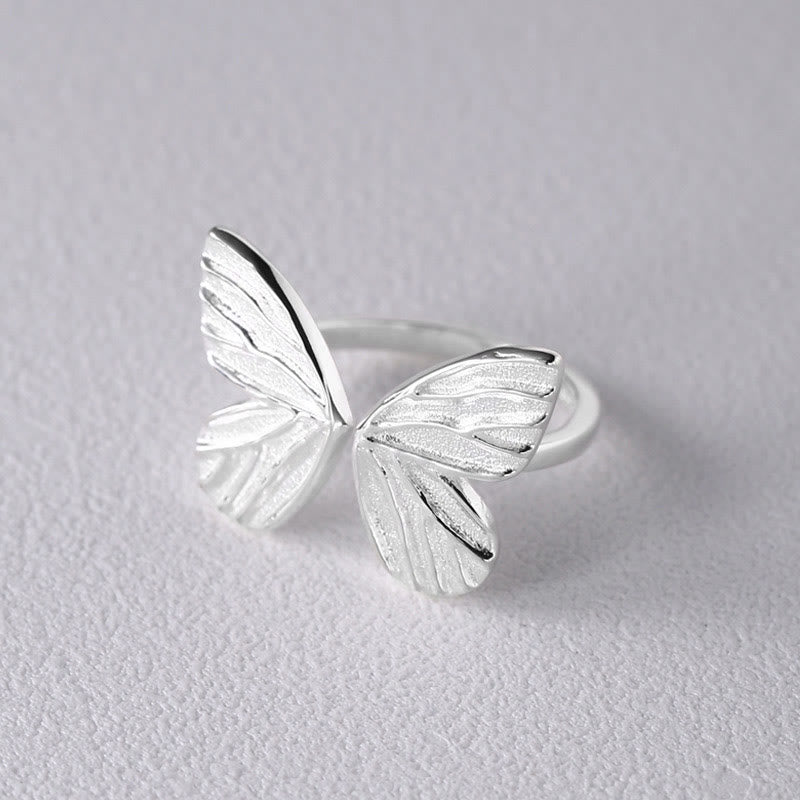 925 Sterling Silver Butterfly Love Freedom Spiritual Ring