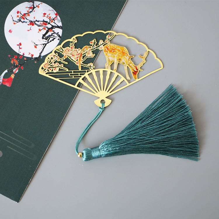 Traditional Lotus Symbol Brass Bookmark | New Beginnings