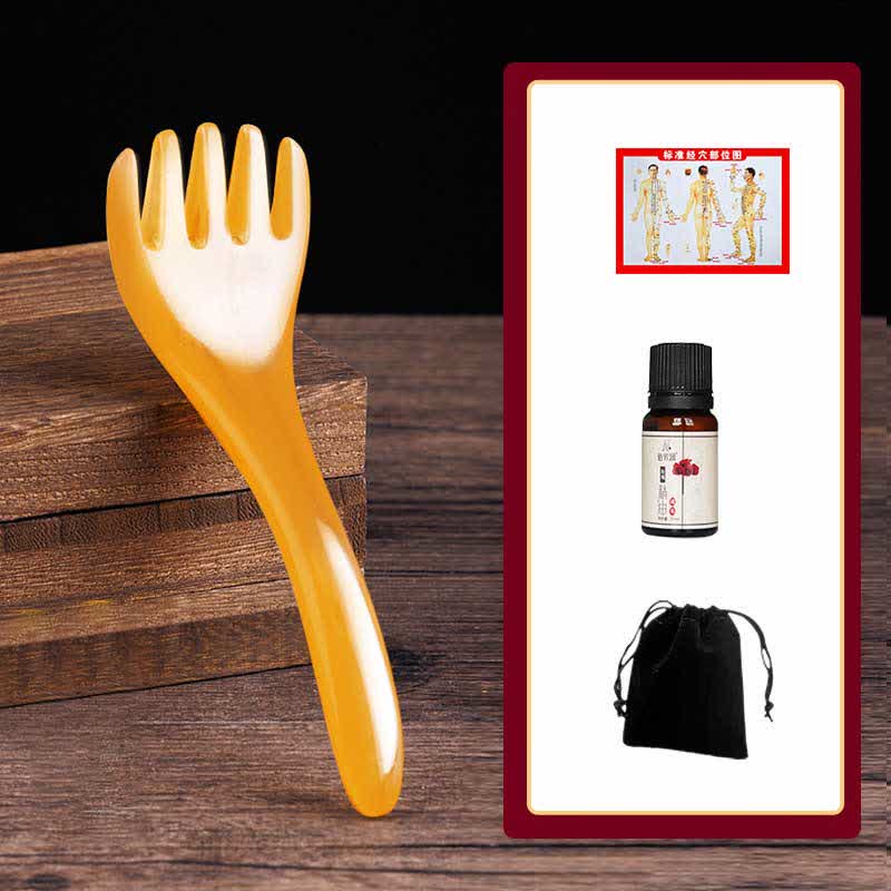 Resin Gua Sha Massage Comb for Skin Elasticity & Healing
