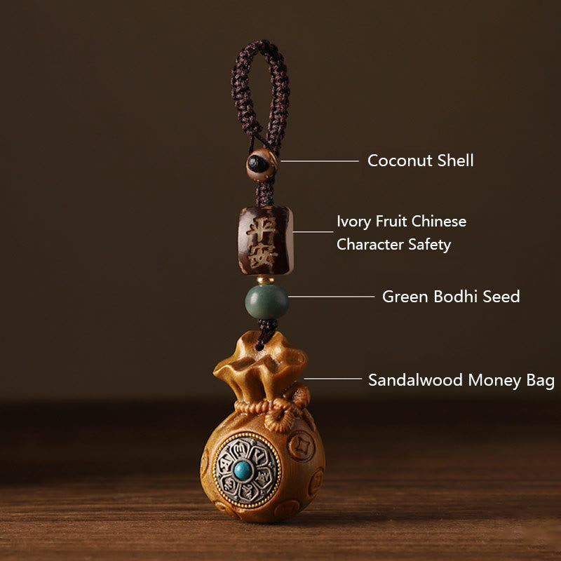 Small Leaf Red Sandalwood Green Sandalwood Protection Hanging Decor