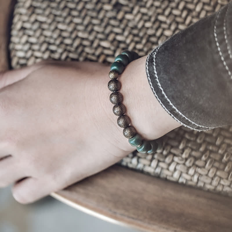 Tibetan Bodhi Seed Success Bracelet 6x8mm Copper Unisex