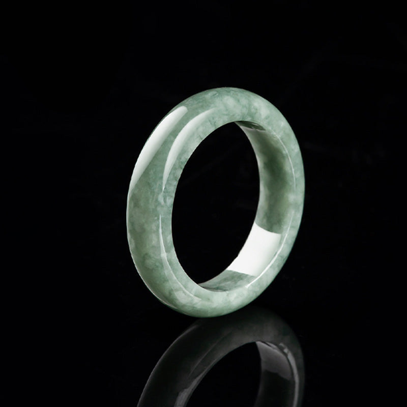 Jade Abundance Healing Ring | Natural Stone 6.5mm Width