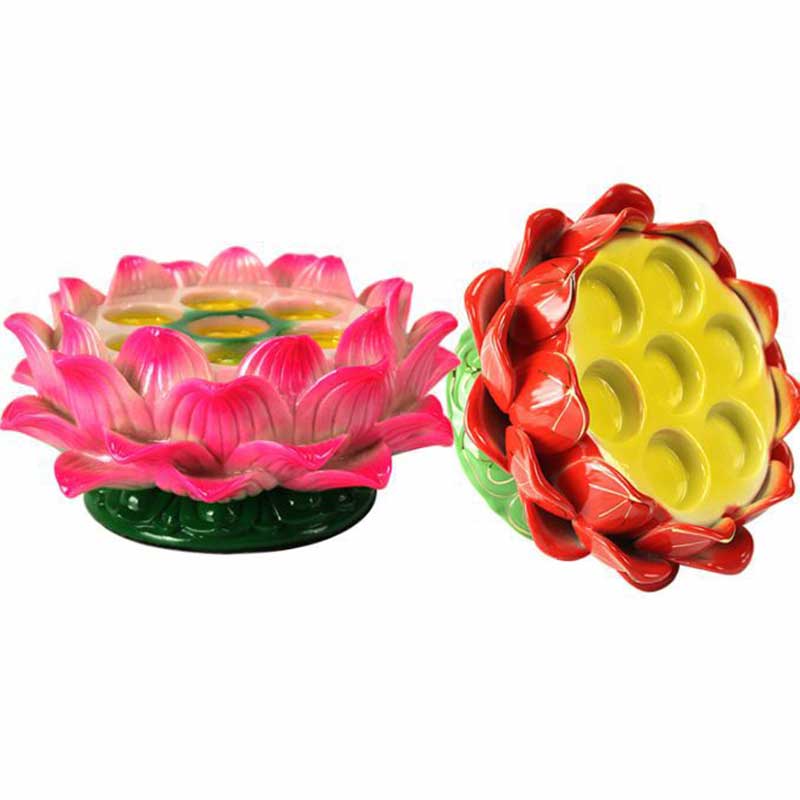 Lotus Flower Meditation Candle Holder 9.4cm for Ritual Altars
