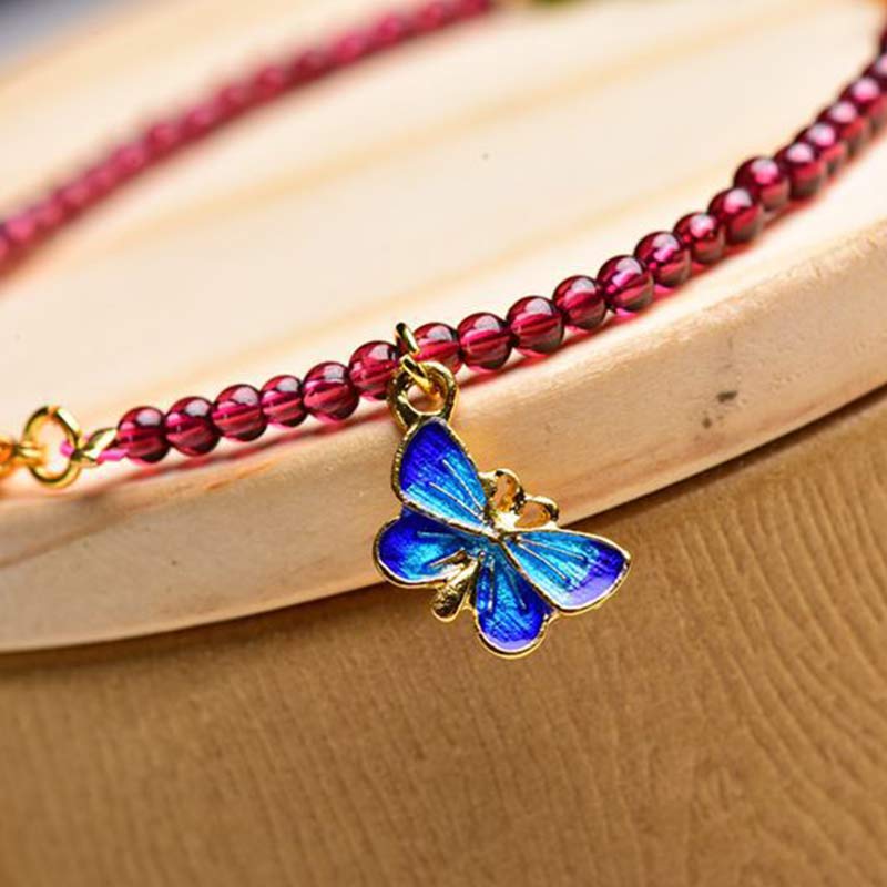 Garnet Tourmaline Protection Bracelet Anklet for Balance