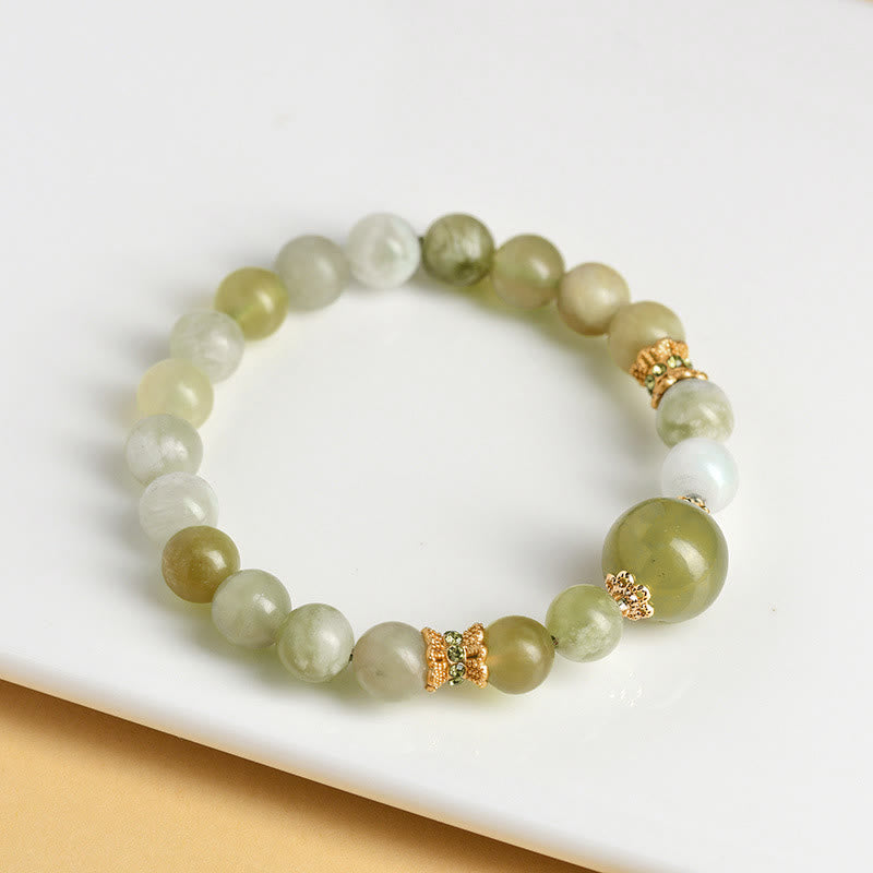 Green Jade Abundance Bracelet for Women 14-16cm