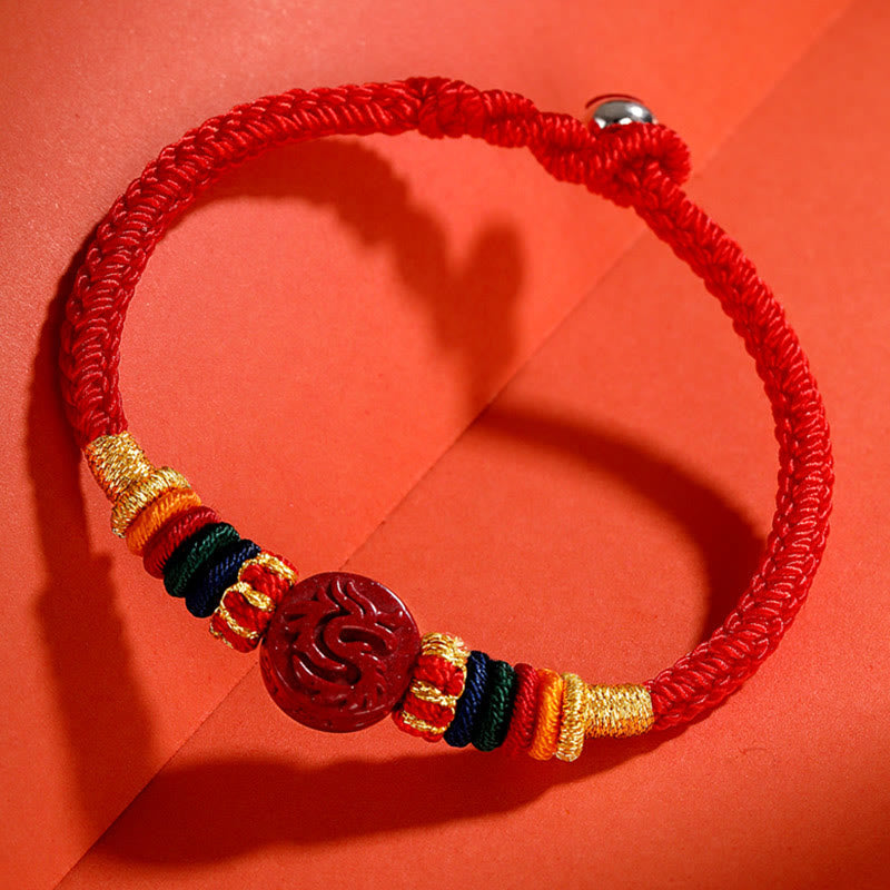 Dragon Cinnabar Bracelet 16cm | Chinese Zodiac Protection