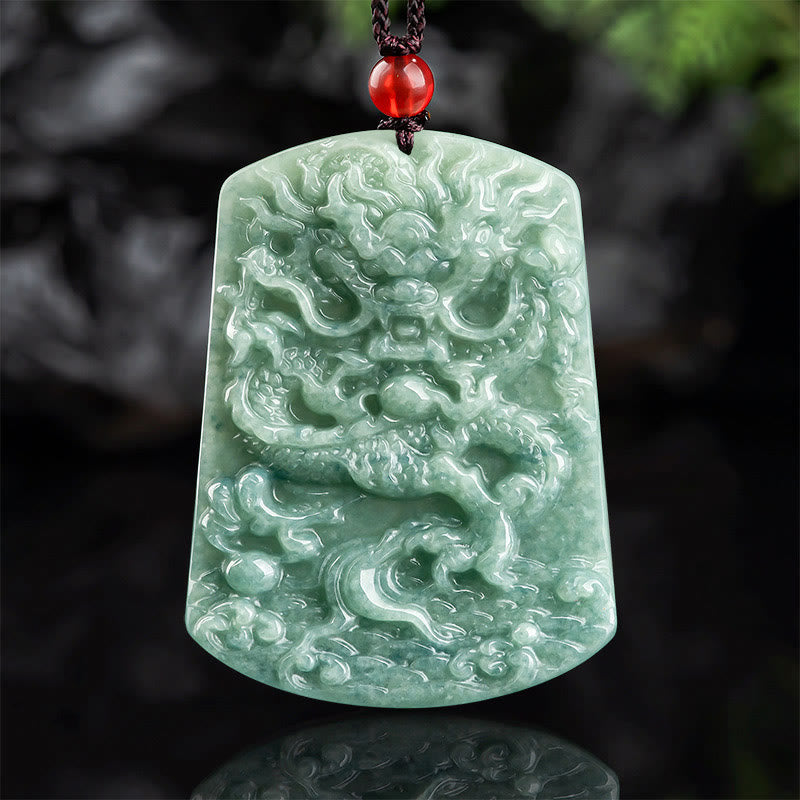 Jade Dragon Zodiac Necklace for Luck and Protection