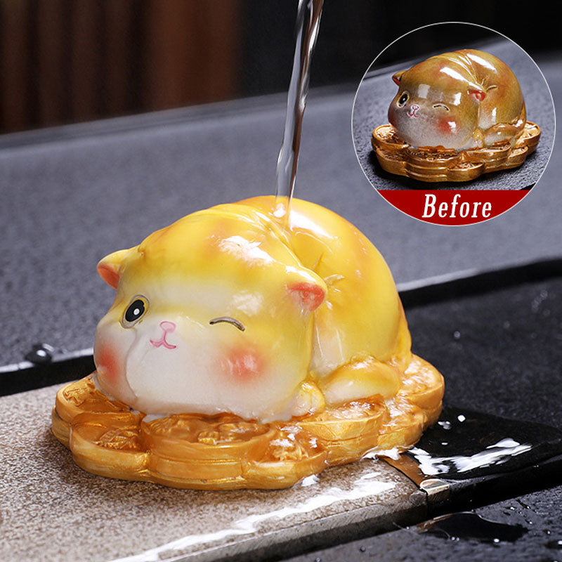 Color Changing Mini Cat Resin Tea Pet | Zen Decor Figurine