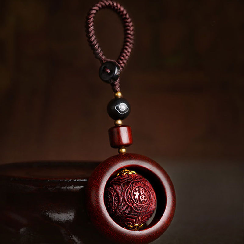 Small Leaf Red Sandalwood Ebony Zen Protection Decoration