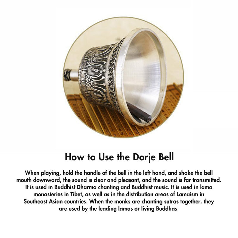 Meditation Bell and Vajra Dorje Set | Copper Ritual Supplies