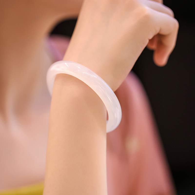 Chalcedony Harmony Bracelet Positive Energy Bangle 54mm