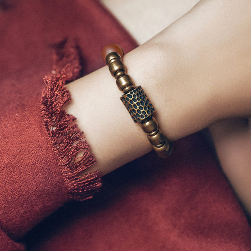 10mm Red Agate Confidence Bracelet for Fortune