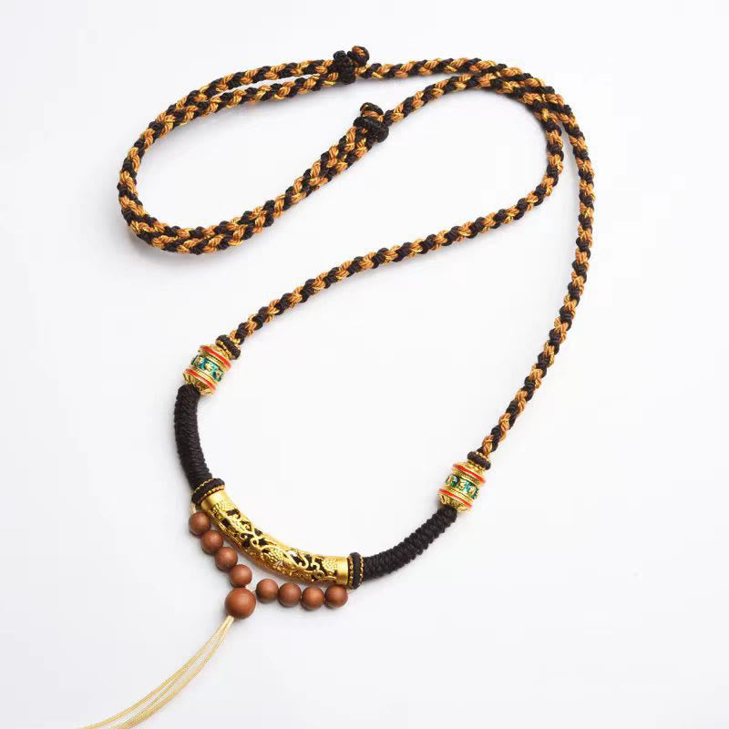 Unisex Om Mani Padme Hum Necklace 78cm Tibetan Prayer String