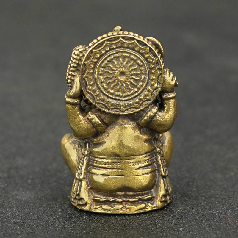 Copper Ganesh Elephant Statue for Wealth and Protection