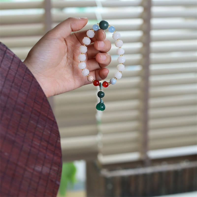 Bodhi Seed Lotus Bead Bracelet for Peace and Harmony