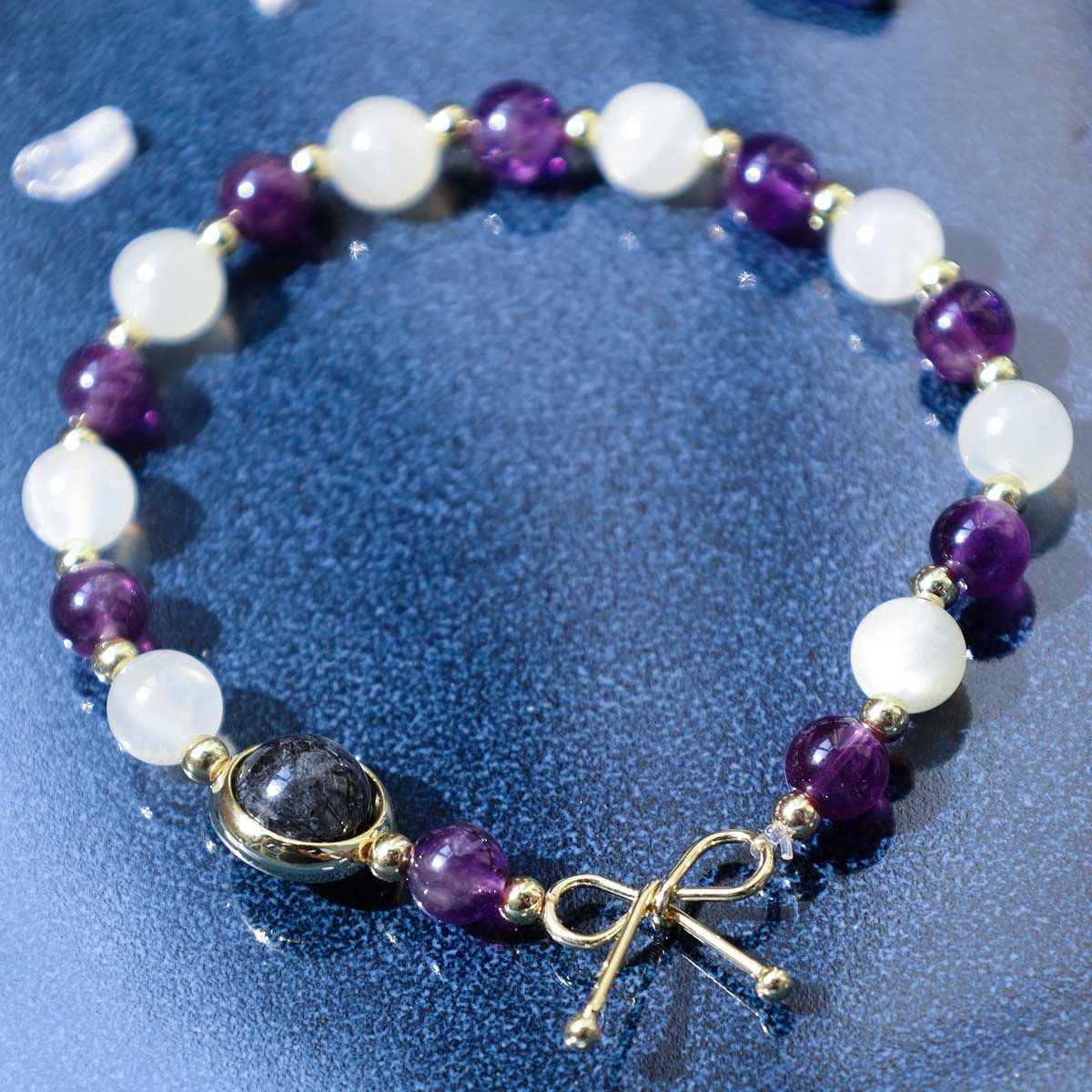 Amethyst Cat Eye Spiritual Healing Bead Bracelet
