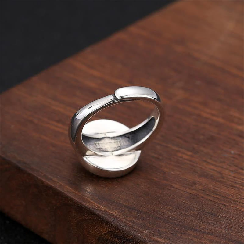 Adjustable Copper Om Mani Padme Hum Ring Spiritual Peace