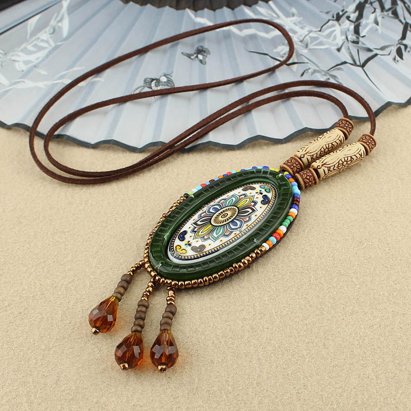 Mandala Pattern Spiritual Necklace for Creativity & Focus