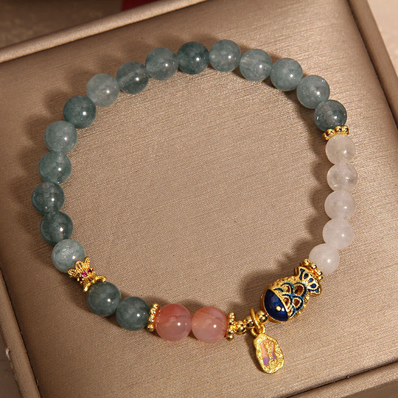 Jade & Koi Fish Charm Bracelet | Luck & Prosperity Wrist 14-16cm