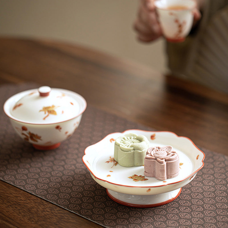 White Porcelain Gaiwan Set for Zen Decor & Tea Rituals