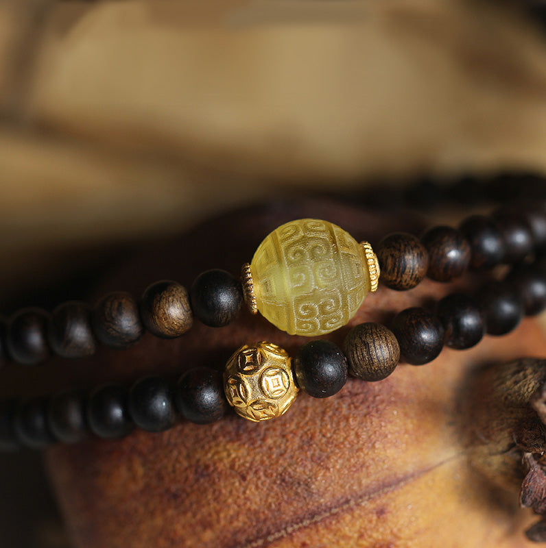 Balance Agarwood Wood Mala Bracelet | 5mm Meditation Beads