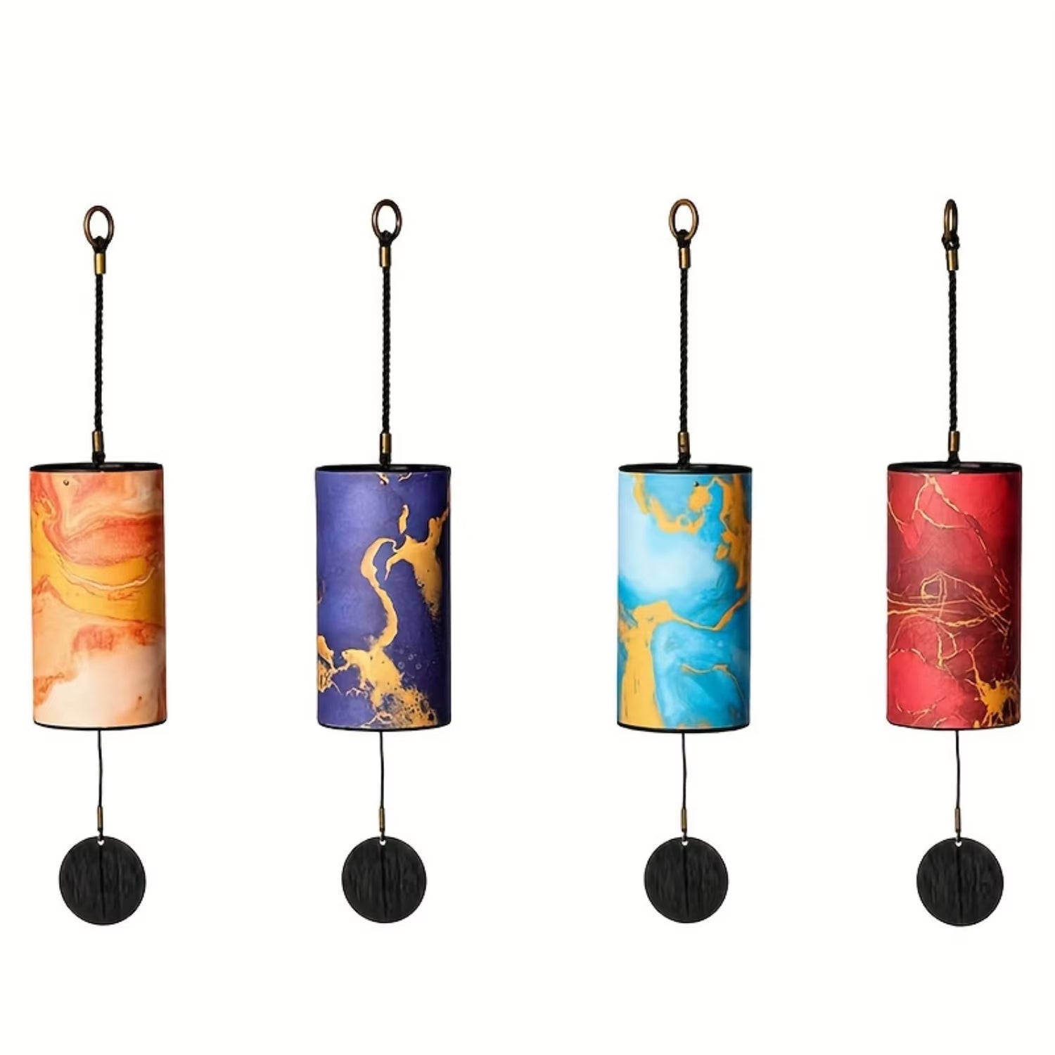 Windbell Colour Wind Bamboo Chimes 9 Notes 4 Chord Wind Chime Balcony Decoration Meditation Pendant Children Birthday Gift