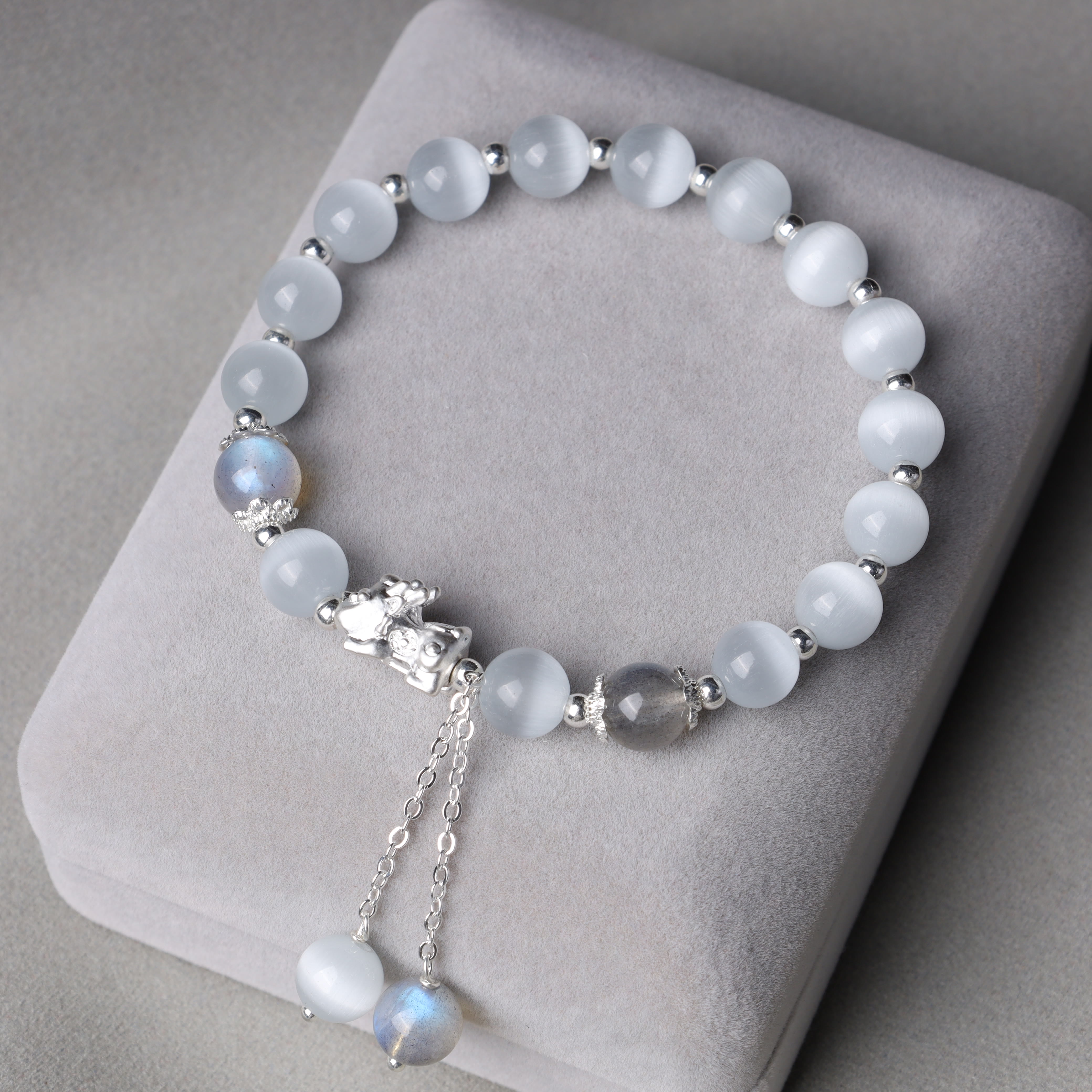 Natural Cat's Eye Moonstone Spiritual Support Bracelet