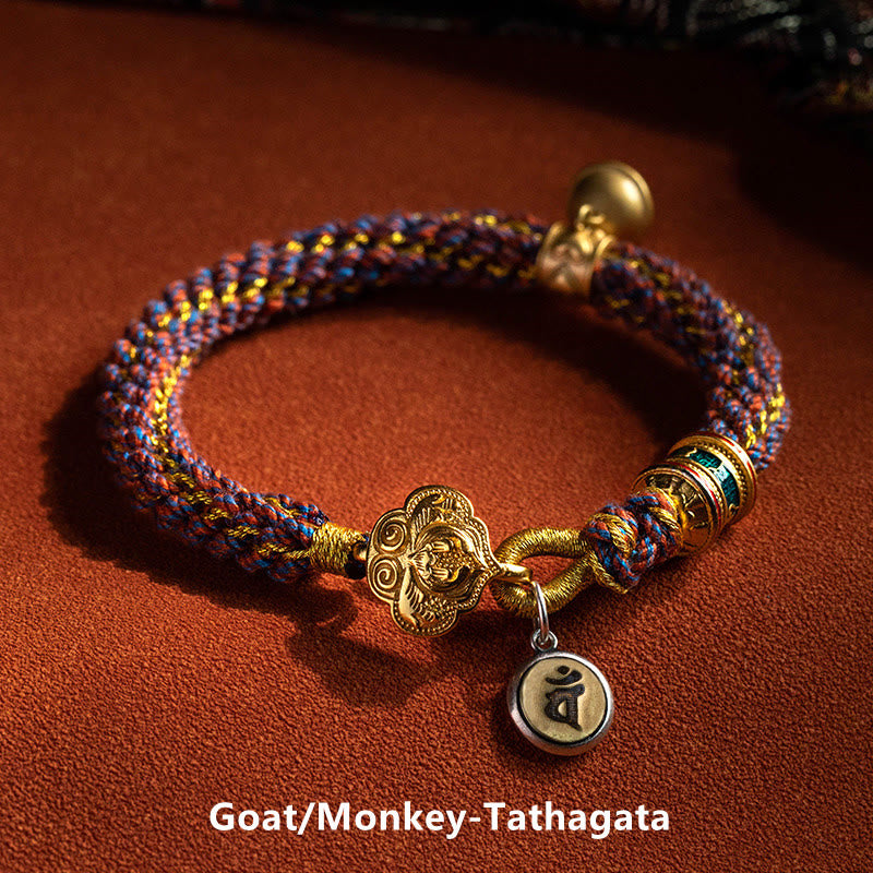 Sterling Silver Chinese Zodiac Red String Luck Bracelet