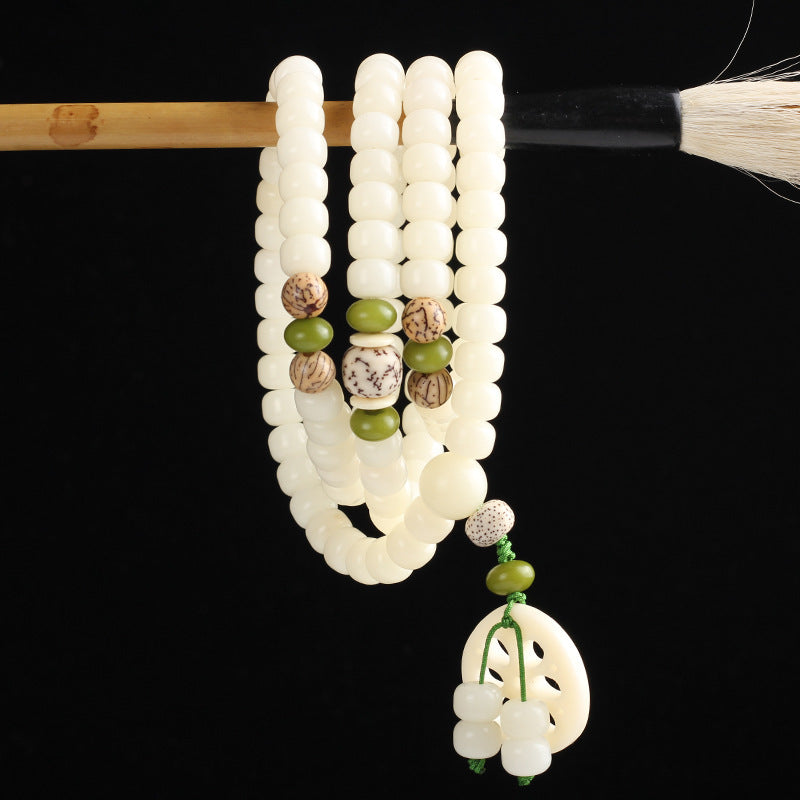 8mm Bodhi Seed Mala Bracelet for Meditation & Protection