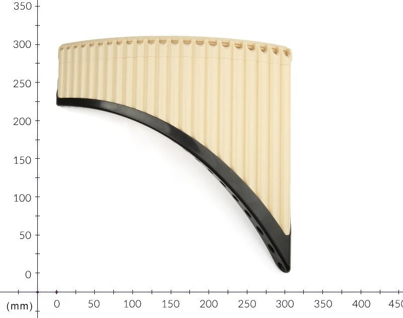 ABS Pan Flute with curved pipes arranged in descending order for students