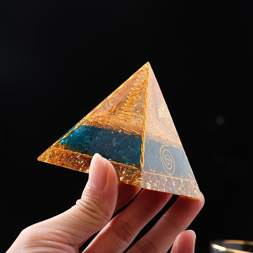 Abundant Creator Orgone Pyramid with Blue Apatite