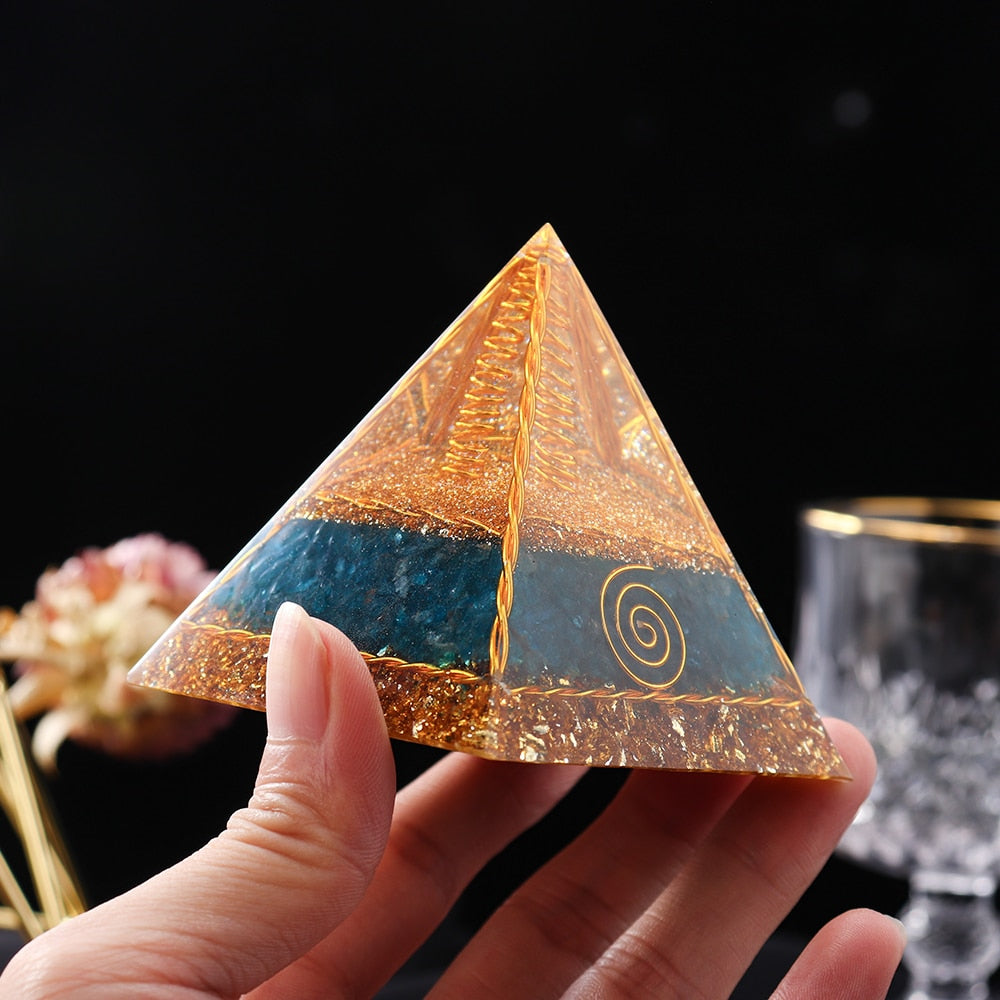 Abundant Creator Orgone Pyramid with Blue Apatite