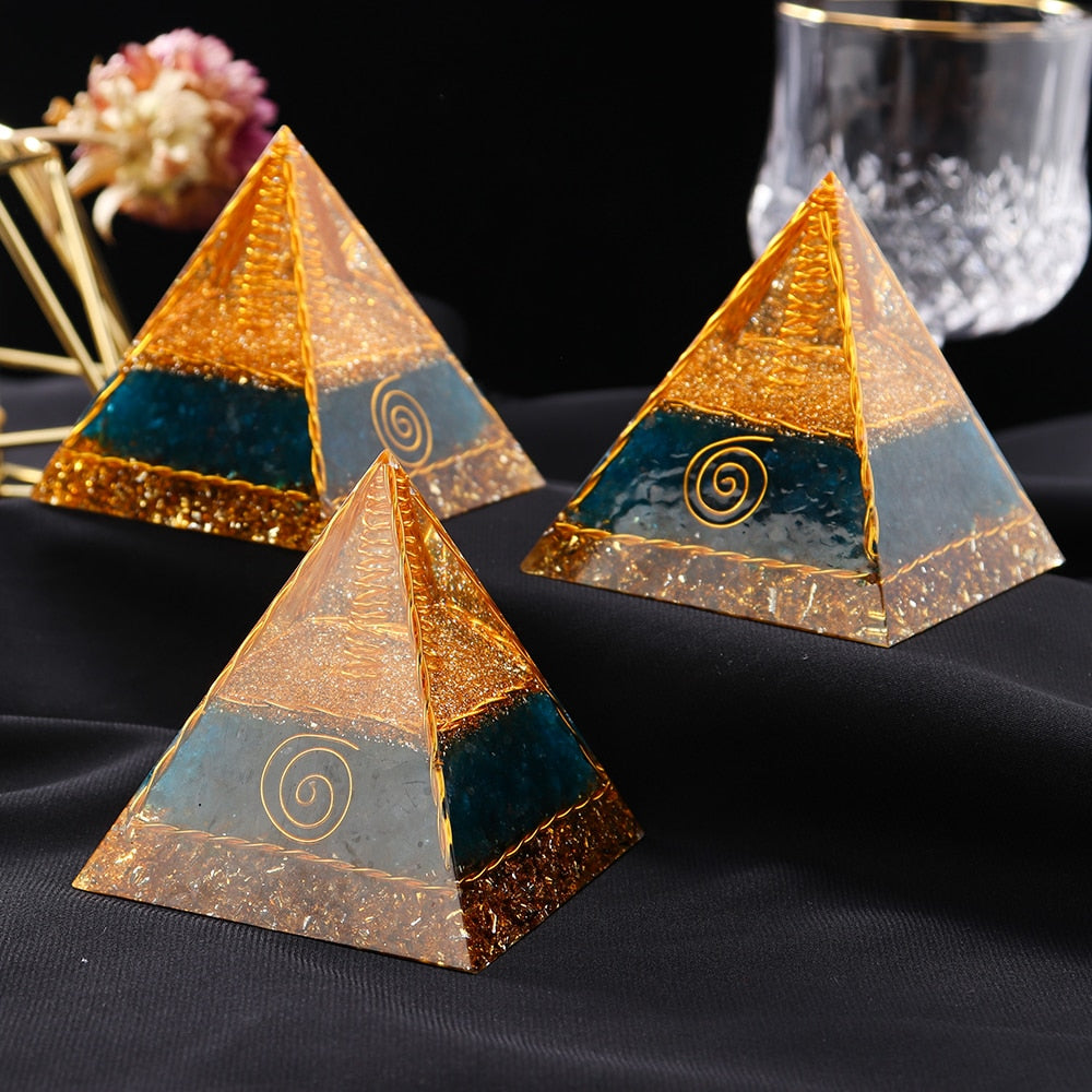 Abundant Creator Orgone Pyramid with Blue Apatite