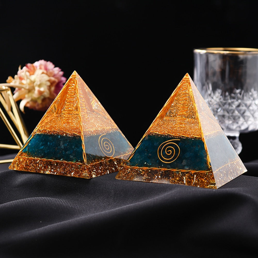 Abundant Creator Orgone Pyramid with Blue Apatite