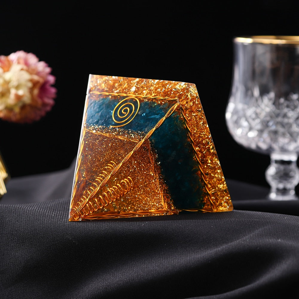Abundant Creator Orgone Pyramid with Blue Apatite