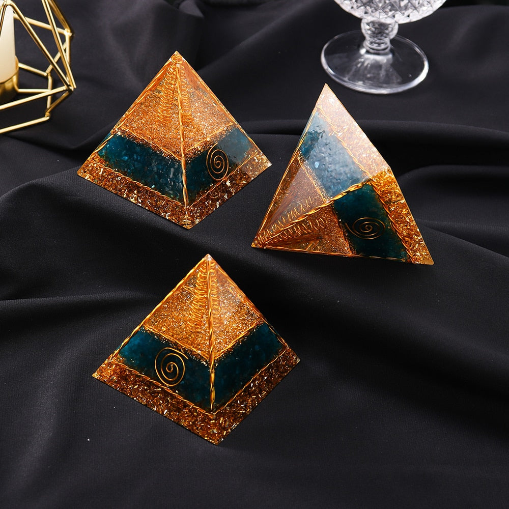 Abundant Creator Orgone Pyramid with Blue Apatite