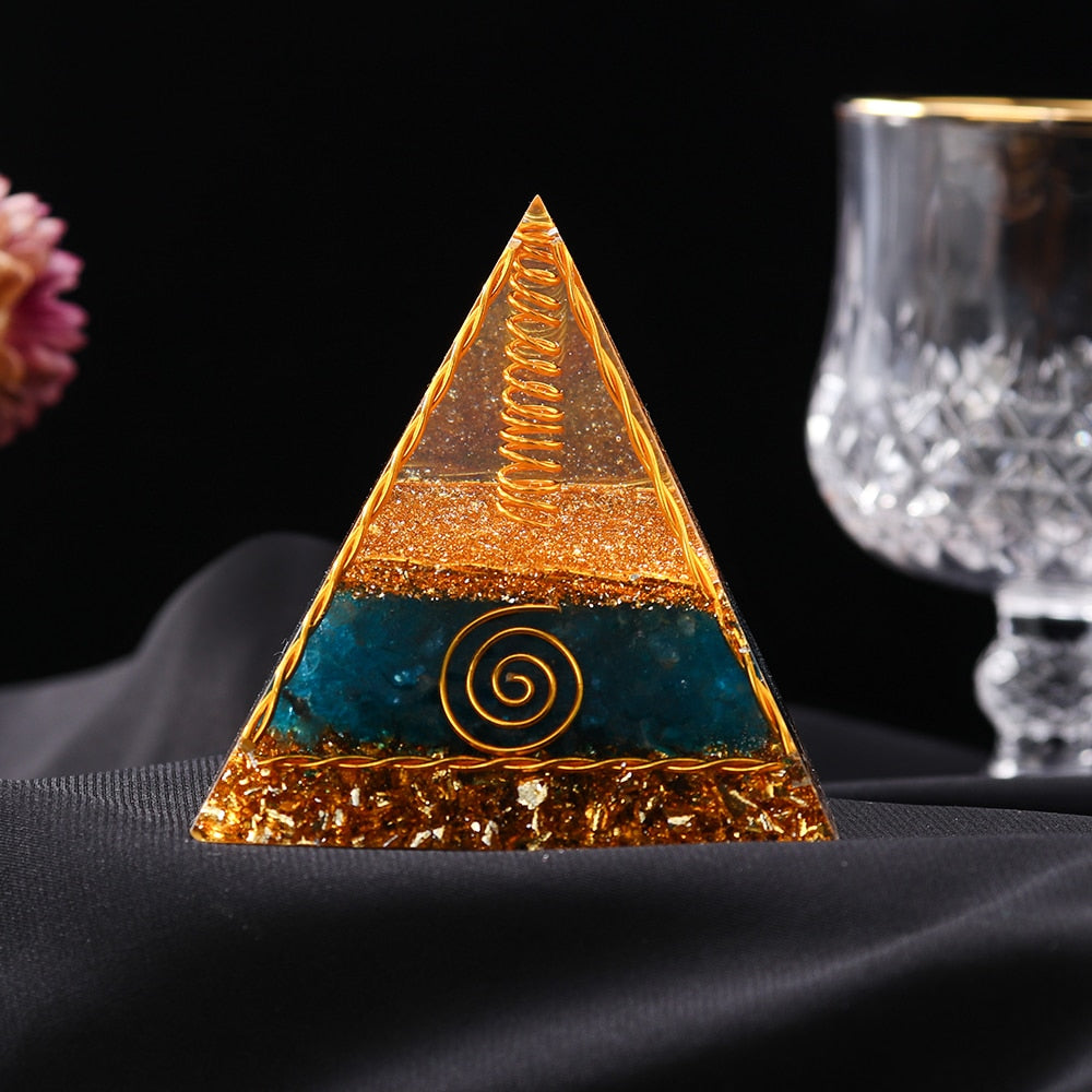 Abundant Creator Orgone Pyramid with Blue Apatite