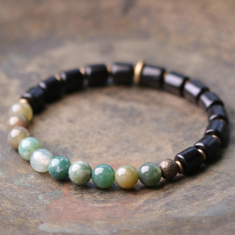 Ebony Wood Spiritual Couple Bracelet for Balance & Peace