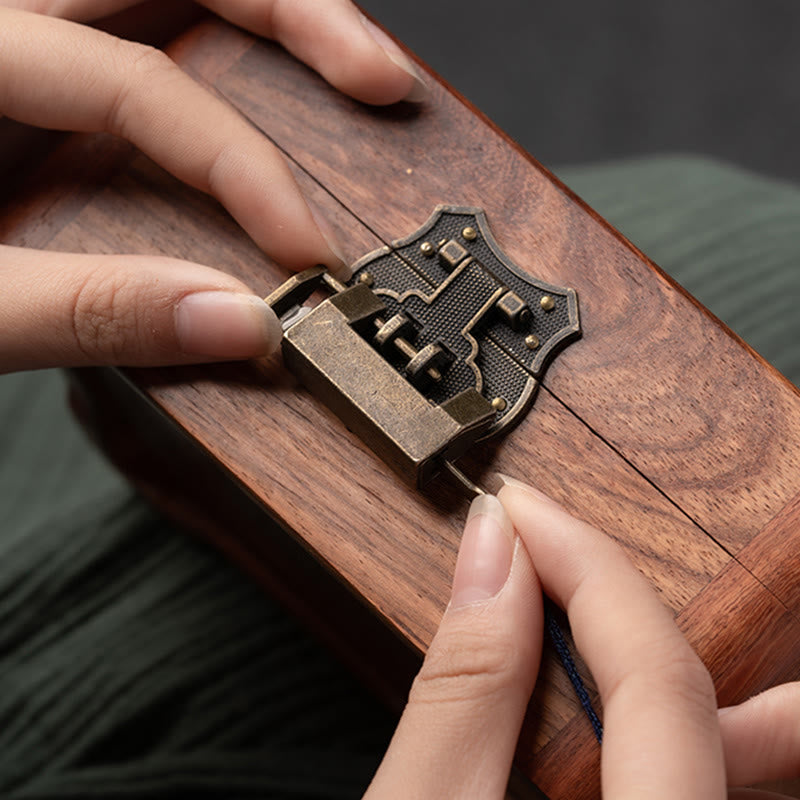 Rosewood Jewelry Storage Box with Floral Pattern | Zen Decor