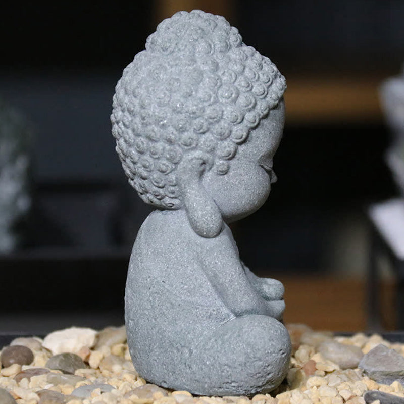 Sandstone Buddha Statue for Meditation and Compassion Home Décor