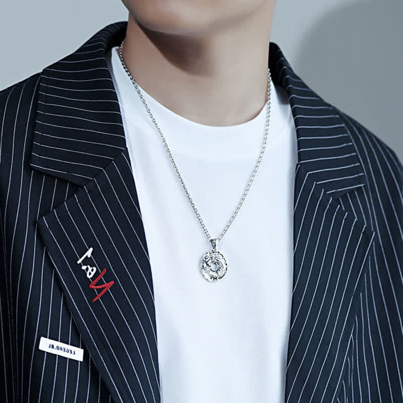 Koi Fish Dragon Peace Buckle Dragon Necklace